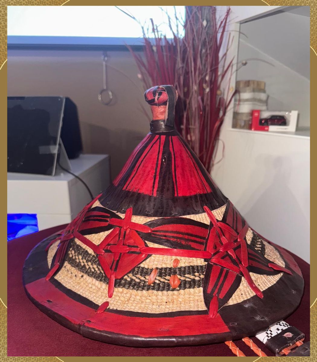 Chapeau en paille et cuir du burkina Faso – Image 6