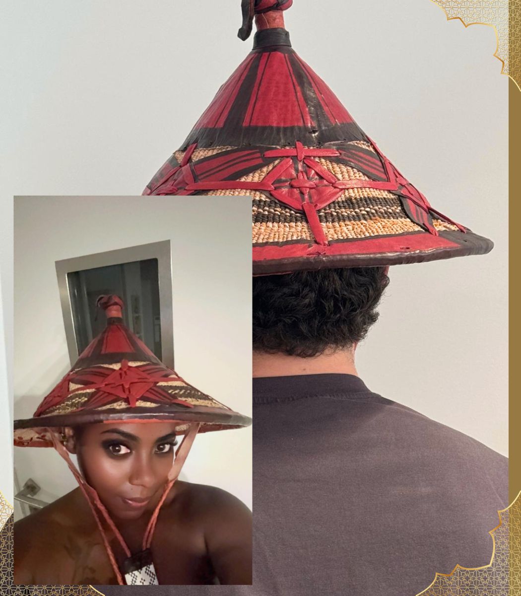 Chapeau en paille et cuir du burkina Faso – Image 5